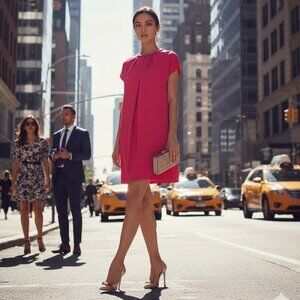 KATE SPADE Aladdin Pink Cap Sleeve Sheath Dress